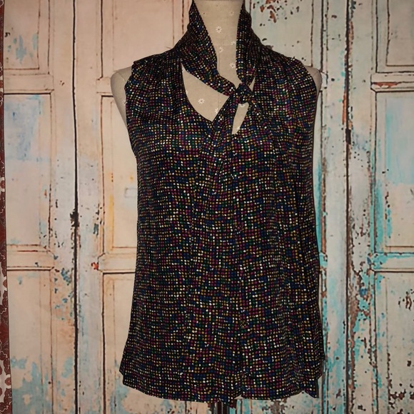 LEONA by Lauren Leonard~Multicolor Microdot Top~XS - Picture 7 of 8